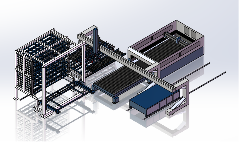 Automated Material Storage Horizontal Loading and Unloading System